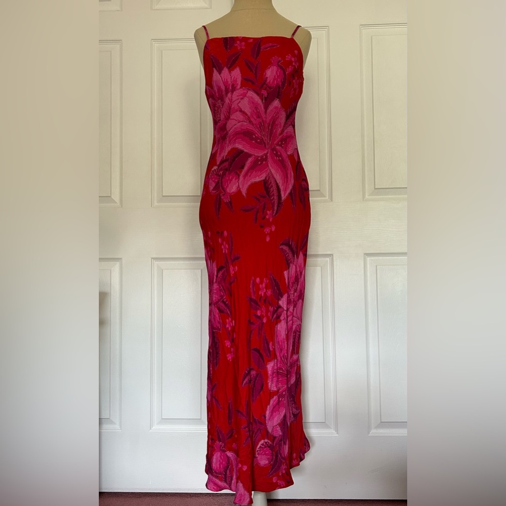 FARM RIO Red Summer Fruit Maxi Dress